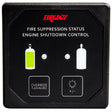 FireboyXintex Deluxe Helm Display wMembrane Switch Remote Horn  LEDs fEngine Shutdown System  Black Bezel Display