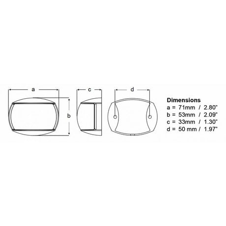 Hella Marine NaviLED Port  Starboard Pair  2nm  Clear LensWhite Housing 980520911