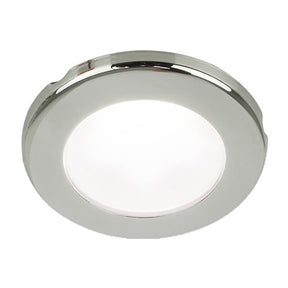 Hella Marine EuroLED 75 3 Round Screw Mount Down Light  White LED  Stainless Steel Rim  24V 958110121
