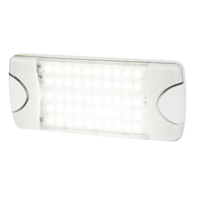 Hella Marine DuraLED 50 Low Profile InteriorExterior Lamp  White LED Spreader Beam 980629001