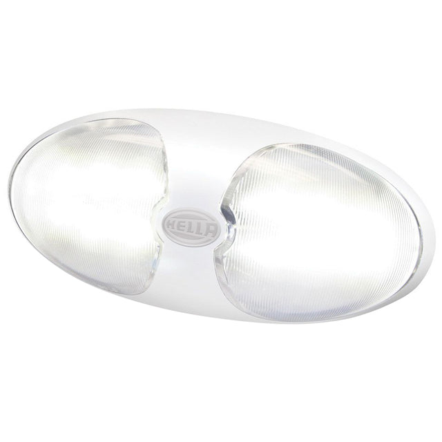 Hella Marine DuraLED 12 InteriorExterior Lamp wSwitch  White LED  White Housing 980704001