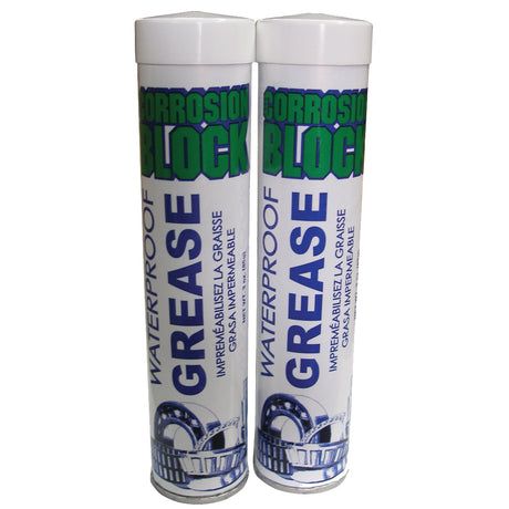 Corrosion Block High Performance Waterproof Grease  2 3oz Cartridges  NonHazmat NonFlammable  NonToxic 25003