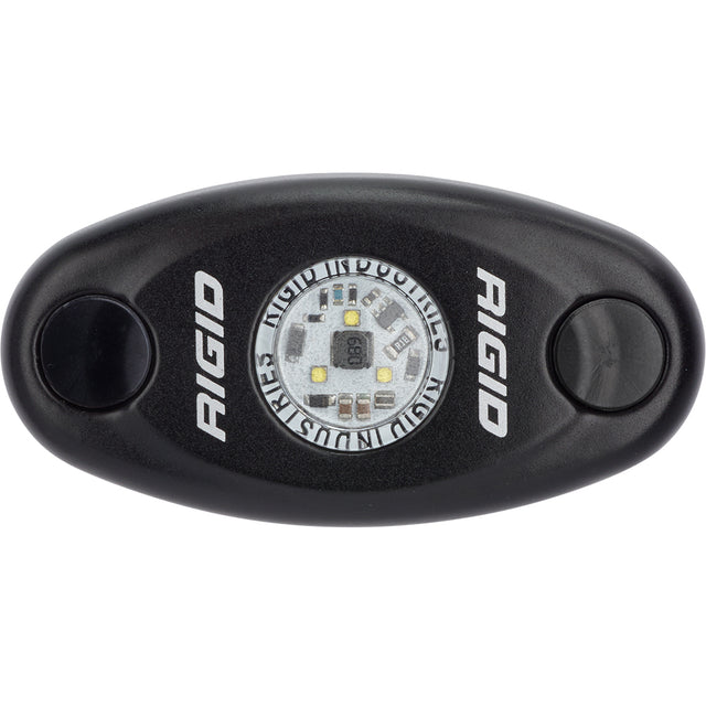 RIGID Industries ASeries Black Low Power LED Light  Single  Cool White 480033