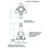 GROCO 1 Bronze TriFlanged Ball ValveSeacock FBV1000