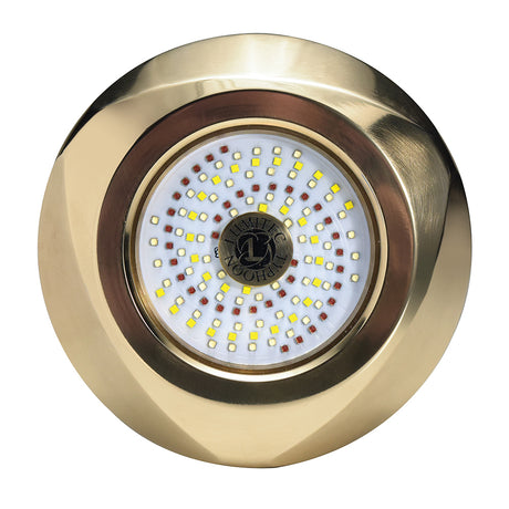 Lumitec SeaBlaze Typhoon Underwater Bronze ThruHull LED Light  RGBW Spectrum 101449