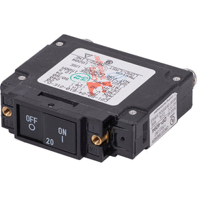 Blue Sea 7457 UL489 Circuit Breaker  20A Flat Rocker 7457