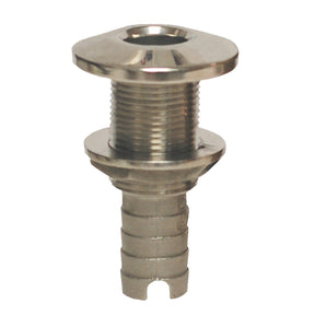 GROCO Stainless Steel Hose Barb ThruHull Fitting  1 HTH1000S