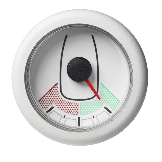 Veratron 52MM 2116 OceanLink Rudder Angle Gauge  LeftRight  White Dial  Bezel A2C1066090001