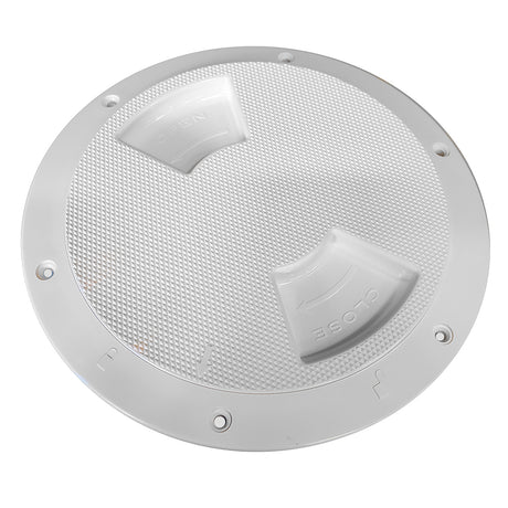 SeaDog QuarterTurn Textured Deck Plate wInternal Collar  White  8 3363821