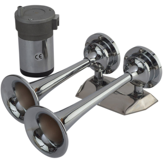 SeaDog MaxBlast Air Horn  Mini Dual Trumpet 4326201