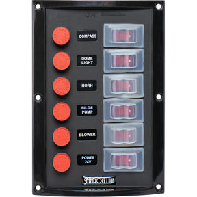 SeaDog Splash Guard Switch Panel Vertical  6 Switch 4241161