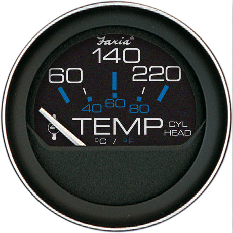 Faria Coral 2 Cylinder Head Temperature Gauge 60120 F wSender 13009