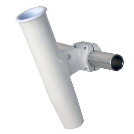 C E Smith Aluminum Horizontal ClampOn Rod Holder 1516 OD White  Powdercoat wSleeve 53711