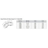 Viega ProPress 112  45 Copper Elbow  Double Press Connection  Smart Connect Technology 77038