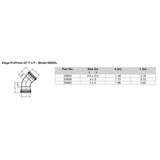 Viega ProPress 212  45 Copper Elbow  Double Press Connection  Smart Connect Technology 20653