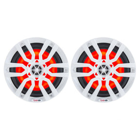 DS18 HYDRO 65 2Way Marine Speakers wRGB LED Lights 300W  White NXL6