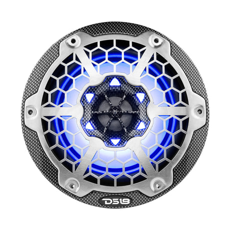 DS18 HYDRO 65 2Way Marine Speakers wRGB LED Lights 300W  Black Carbon Fiber CF65