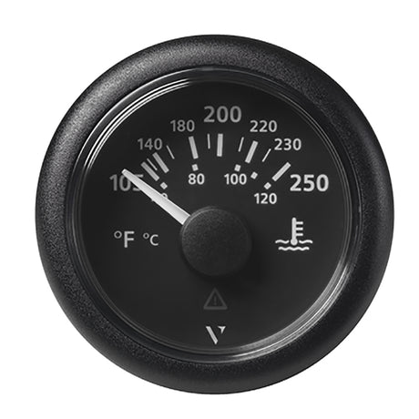 Veratron 52MM 2116 ViewLine Water Temperature Gauge  100250F  Black Dial  Bezel A2C59514176