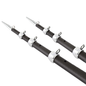 Tigress XD 3K Carbon Fiber Telescoping Outrigger Poles  21  Matte Black Silver  Pair 886794