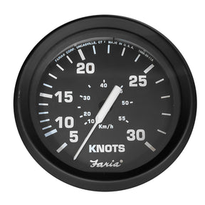 Faria Euro Black 4 Speedometer  30 Knot Pitot 32809