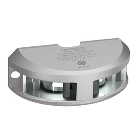Lopolight Series 200024  Navigation Light  2NM  Vertical Mount  White  Silver Housing 200024G2