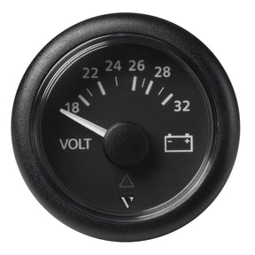 Veratron 52mm 2116 Viewline Voltmeter 1832V  Black Dial  Bezel A2C59512458