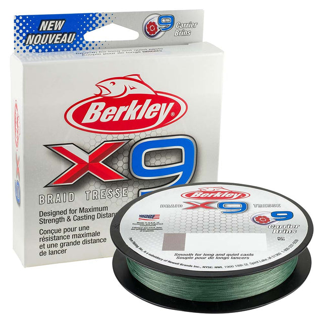 Berkley x9 Braid LowVis Green  50lb  328 yds  X9B3305022 1486829