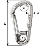 Wichard Asymmetric Carbine Hook  Length 60mm  14 2323W