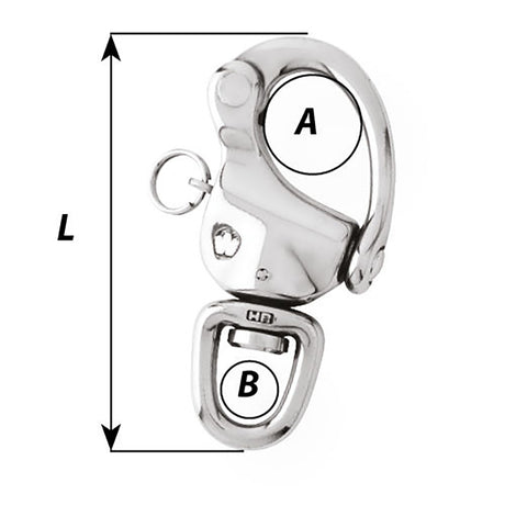 Wichard 378 Snap Shackle wSwivel  Clevis Pin 2476W