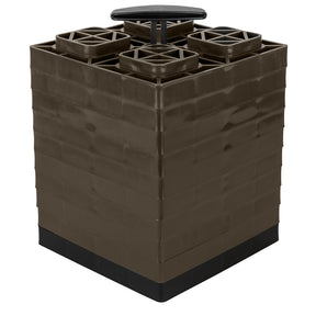 Camco FasTen Leveling Blocks wTHandle  2x2  Brown 10Pack 44521