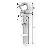 Wichard Eye Bolt  Diameter 916  Length 3532 6492W