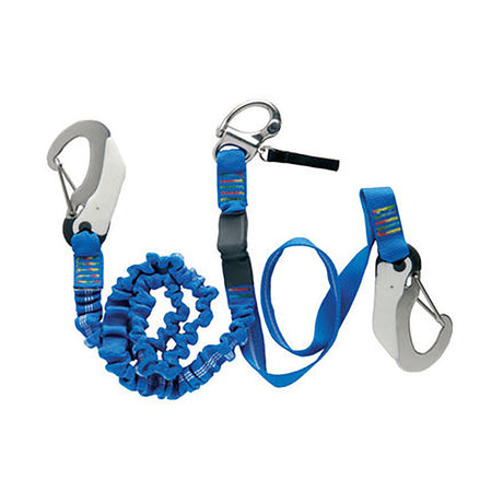Wichard Double Releasable Elastic Tether Fixed Line w3 Hooks 7008W