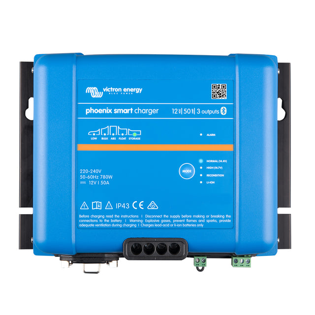 Victron Phoenix Smart IP43 Charger 1250 3 120240VAC Requires 515P Mains Cord PSC125053095