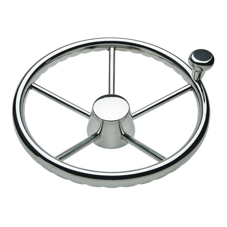 Schmitt Marine 170 Finger Grip Destroyer 5Spoke 135 Stainless Steel Cap 34 Tapered Shaft wKnob 1731321FGKR