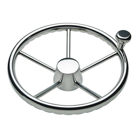 Schmitt Marine 170 Finger Grip Destroyer 5Spoke 155 Stainless Steel Cap 34 Tapered Shaft wKnob 1731521FGKR