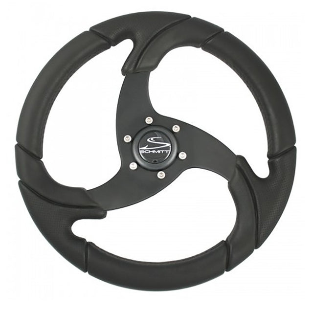 Schmitt Marine Folletto 142 Wheel  Black Polished Polyurethane  34 Tapered Shaft wBlack Center Cap PU026104R