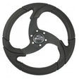 Schmitt Marine Folletto 142 Wheel  Black Polyurethane  34 Tapered Shaft wBlack Center Cap PU021104R