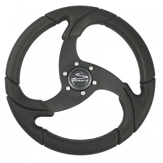Schmitt Marine Folletto 142 Wheel  Black Polyurethane  34 Tapered Shaft wBlack Center Cap PU021104R