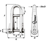Wichard HR Key Pin Shackle With Bar  5mm Pin Diameter 91432W