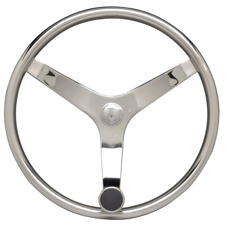 Uflex  V46  135 Stainless Steel Steering Wheel wSpeed Knob V46