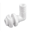 Attwood White Plastic 90 Degree ThruHull Connector  118 Inner Diameter 38793