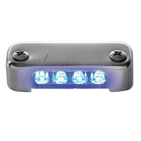 Attwood Blue LED Micro Light wStainless Steel Bezel  Vertical Mount 6350B7