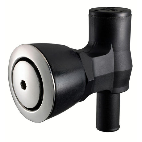 Attwood 90 PTrap Fuel Tank Vent  Flush Mount  Black wStainless Steel Vent Head 16746