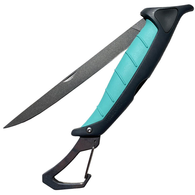 Toadfish Stowaway Folding Fillet Knife wBuiltIn Carabiner  7 1029