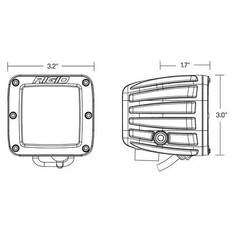 RIGID Industries DSeries Spot wAmber Pro Lens  Pair 20252
