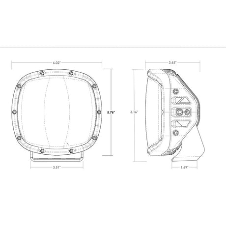 RIGID Industries Adapt XP wAmber Pro Lens  Pair 300515