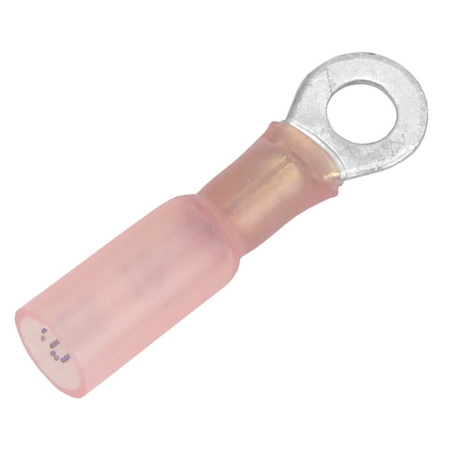 Pacer 2218 AWG Heat Shrink Ring Terminal  10 Stud Size  25 Pack TE1810R25